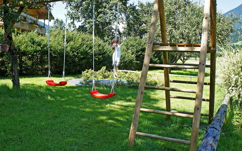 Aschau im Zillertal 495: Svinge, Legepladsudstyr, Backyard, Gård, Græs, Træ, Plante, Have, Land Lot, Landskab