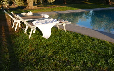 Agriturismo La Pieve: Udendørs Møbler, Møbel, Bord, Udendørs Bord, Græs, Liggestol, Træ, Svømmepøl, Arkitektur, Backyard