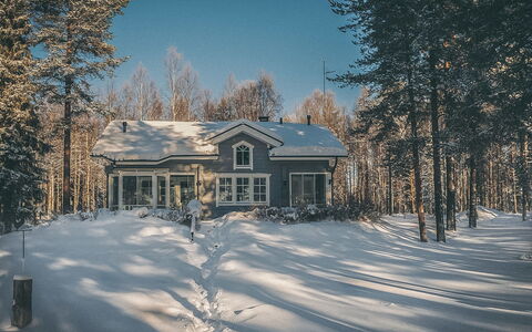 Ojala: Træ, Bygning, Afdeling, Hus, Hjem, Vinter, Sommerhus, Tag, Boligområde, Sne