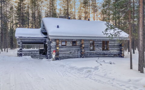 Rukanlumous 1: Sne, Vinter, Træ, Afdeling, Sommerhus, Hus, Tag, Hjem, Fryser, Bjælkehytte