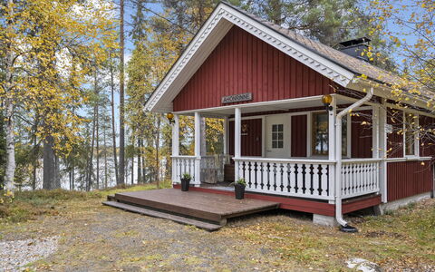 Kaukosaaren Ahonrinne: Træ, Sidespor, Sommerhus, Hus, Hjem, Planke, Garden Bygninger, Bjælkehytte, Hårdttræ, Veranda