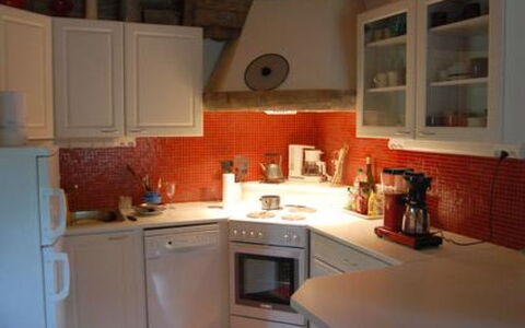 Rantapuro: Køkken, Køkken Apparat, Countertop, Indretning, Større Bandage, Cabinetry, Møbel, Gulvbelægning, Værelse, Orange