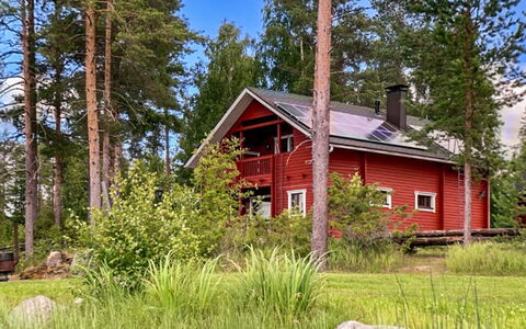 Kallioniemi: Sommerhus, Hus, Hjem, Sidespor, Garden Bygninger, Lærk, Have, Bjælkehytte, Stuehus