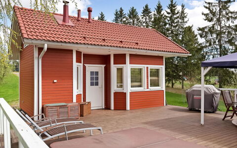Mustijoenranta: Træ, Bank, Hus, Sommerhus, Sø, Dam, Skov, Bjælkehytte