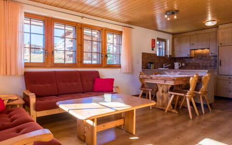 Südlenz 13 1. Og Süd-West: Bord, Møbel, Ejendom, Vindue, Couch, Træ, Studio Couch, Indretning, Etage, Stue