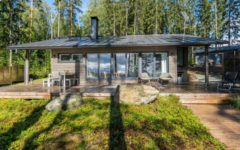 Heikinranta: Træ, Sommerhus, Bjælkehytte, Skov, Skur, Garden Bygninger, Lærk, Woodland, Bejdse