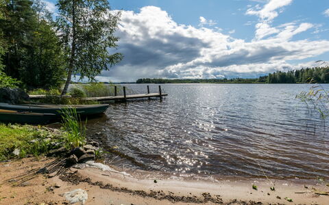 Heikinranta: Træ, Sommerhus, Bjælkehytte, Skov, Skur, Garden Bygninger, Lærk, Woodland, Bejdse