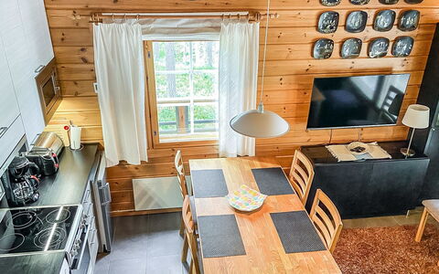 Lomaylläs B26 Palovaarankaarre 8 a: Vandvej, Bank, Vandløb, Sø, Sommerhus, Skov, Kanal, Reservoir, Bjælkehytte