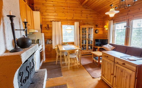 Lomaylläs F84 Palovaarankaarre 22A: Vandvej, Bank, Vandløb, Sø, Sommerhus, Skov, Kanal, Reservoir, Bjælkehytte