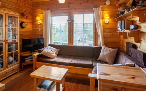 Lomaylläs F84 Palovaarankaarre 22A: Vandvej, Bank, Vandløb, Sø, Sommerhus, Skov, Kanal, Reservoir, Bjælkehytte