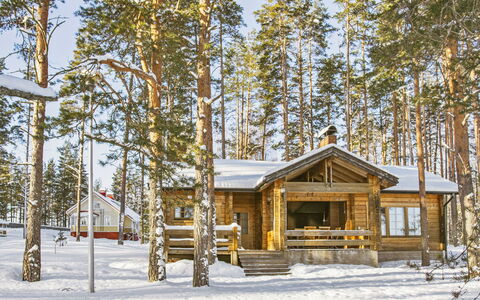 Villa Kukkapää: Træ, Sommerhus, Bjælkehytte, Skov, Skur, Garden Bygninger, Lærk, Woodland, Bejdse