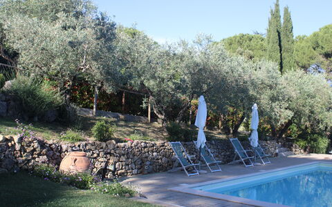 Gli Appartamenti Di Manuela: Svømmepøl, Skygge, Udvej, Backyard, Hacienda, Landscaping, Eco Hotel, Villa, Udendørs Møbler, Stuehus