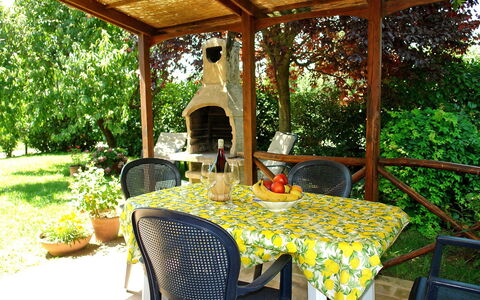 Castellina in Chianti 865: Ejendom, Udendørs Bord, Værelse, Bord, Bygning, Gårdhave, Ejendom, Møbel, Hus, Veranda
