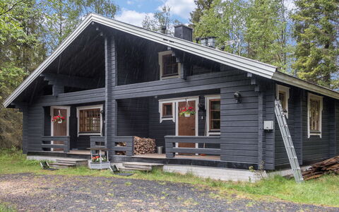 Rukantaika 1A: Træ, Sommerhus, Bjælkehytte, Skov, Skur, Garden Bygninger, Lærk, Woodland, Bejdse