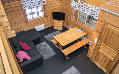 Rukantaika 1B: Træ, Sommerhus, Bejdse, Hårdttræ, Bjælkehytte, Planke, Loft, Naturmateriale, Tømmer, Garden Bygninger