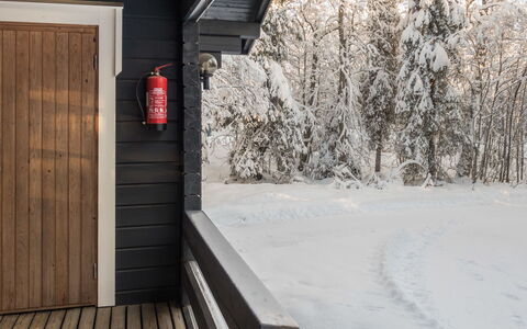 Rukantaika 1B: Træ, Sommerhus, Bejdse, Hårdttræ, Bjælkehytte, Planke, Loft, Naturmateriale, Tømmer, Garden Bygninger