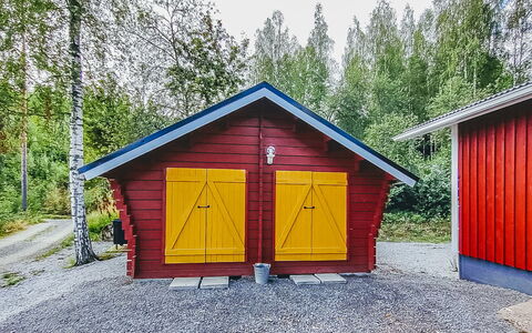 Villa Ahomoisio: Træ, Sommerhus, Bjælkehytte, Skov, Skur, Garden Bygninger, Lærk, Woodland, Bejdse