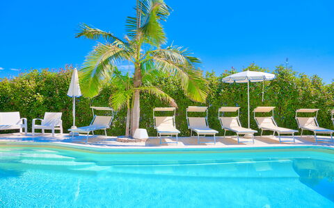 Villa Emanuele - Costarainera: Svømmepøl, Udvej, Majorelle Blue, Ejendom, Ferie, Ferieby, Fritid, Træ, Palme Træ, Sommer