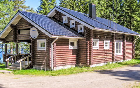 Pielislinna Savilahti: Træ, Bank, Hus, Sommerhus, Sø, Dam, Skov, Bjælkehytte