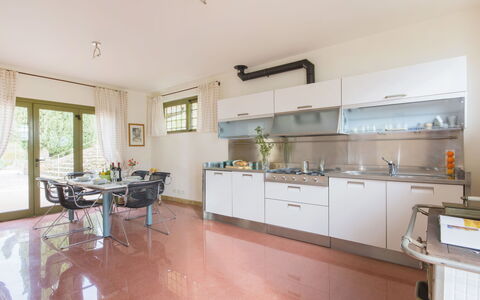 Delfina: Cabinetry, Ejendom, Countertop, Vindue, Bygning, Køkken Apparat, Stueplante, Træ, Køkken, Indretning