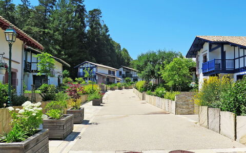 Saint-Jean-De-Luz 609: Plante, Himmel, Bygning, Infrastruktur, Træ, Vejbelægning, Blomsterkrukke, Arkitektur, Hus, Urban Design