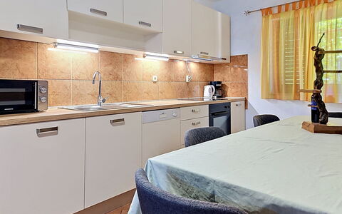 Gorana: Køkken, Køkken Apparat, Countertop, Større Bandage, Møbel, Indretning, Træ, Gulvbelægning, Cabinetry, Husholdningsapparat