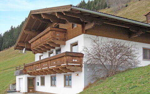 Bramberg am Wildkogel 607: Plante, Himmel, Bygning, Træ, Vindue, Træ, Hældning, Land Lot, Bjerg, Sommerhus