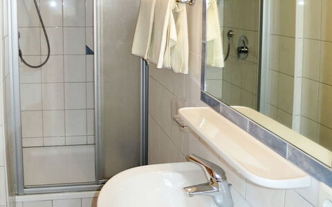 Zell am Ziller 615: Badeværelse, Ejendom, Værelse, Flise, Sanitærarmatur, Toilet, Indretning, Tap, Arkitektur, Etage