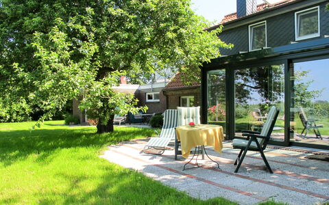 Horumersiel 656: Ejendom, Gård, Græs, Hus, Backyard, Træ, Lawn, Ejendom, Hjem, Bygning