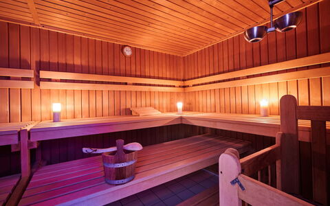 Heckenrose mit Badewelt und Sauna Inkl.: Gulvbelægning, Loft, Svømmepøl, Design, Udvej, Fritidscenter, Hotel, Bejdse, Sauna, Lysarmatur