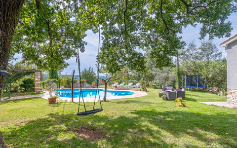 Pazin 615: Blå, Træ, Skygge, Have, Lawn, Landscaping, Backyard, Estate, Gård, Parkere