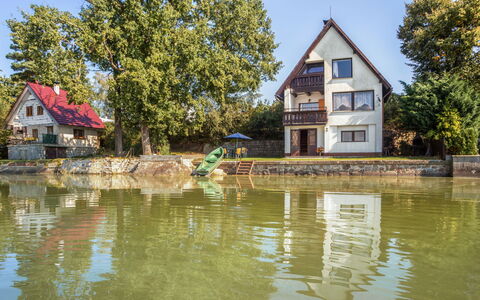 Panorama: Vandvej, Afspejling, Vand, Hus, Ejendom, Hjem, Bank, Flod, Kanal, Træ