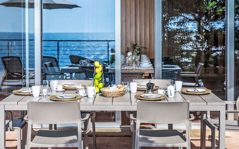 Vistamare: Møbel, Udendørs Møbler, Bord, Køkken & Spisebord, Stol, Udendørs Bord, Restaurant, Spisestue, Gårdhave, Kaffebord