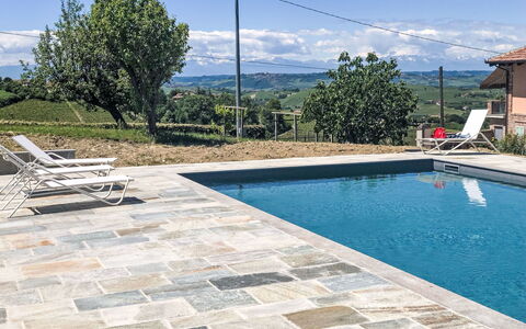 Antica Cascina: Flise, Kompositmateriale, Svømmepøl, Flise, Cobblestone, Udendørs Møbler, Skygge, Water Feature, Landscaping