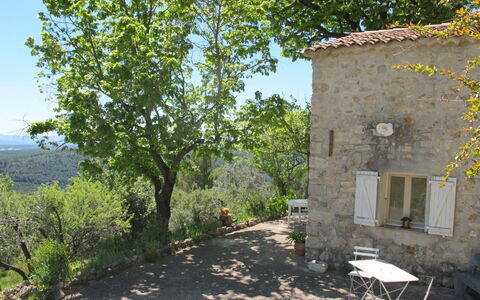 Le Cabanon: Vegetationen, Busk, Forår, Sommerhus, Have, Skygge, Backyard, Gård, Stol