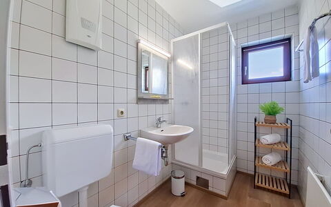 Zell am See 678: Indretning, Badeværelse, Sanitærarmatur, Badeværelsesvask, Gulvbelægning, Etage, Håndvask, Værelse, Toilet, Tap
