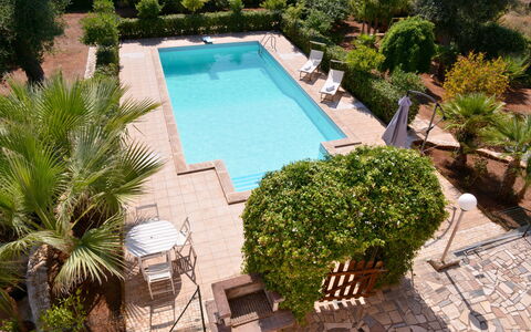 Villa Lidia Con Piscina: Svømmepøl, Ejendom, Ejendom, Hus, Bygning, Villa, Udvej, Græs, Træ, Ferie
