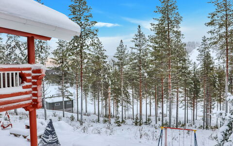 Tunturimaja 2 Mökki: Træ, Hus, Sne, Sommerhus, Hjem, Vinter, Tag, Fryser, Sidespor, Hældning