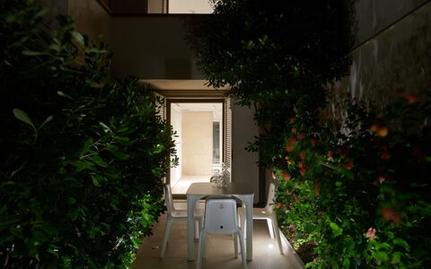 Sea Design Home: Plante, Bygning, Natur, Blad, Vegetationen, Belysning, Arkitektur, Skygge, Græs, Urban Design