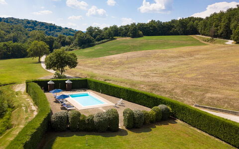 Villa Rossa: Græs, Plante, Have, Land Lot, Busk, Lawn, Cumulus, Hæk, Gård, Svømmepøl