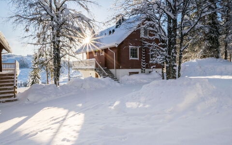 Alppikylä 1B: Møbel, Stol, Udendørs Møbler, Bord, Træ, Udendørs Bord, Køkken & Spisebord, Skygge, Have, Paraply