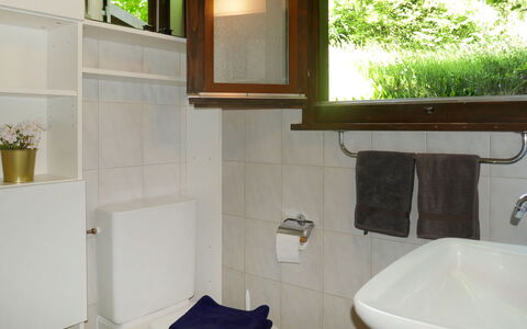 Chalet al Portic: Plante, Ejendom, Grøn, Badeværelse, Stueplante, Indretning, Bygning, Sanitærarmatur, Vindue, Blomsterkrukke