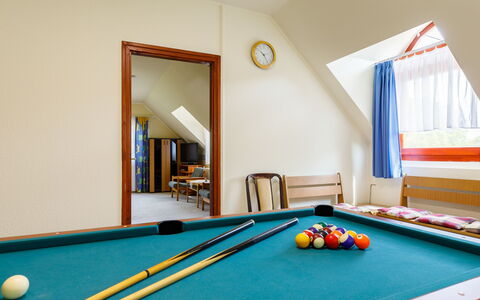 Narcisse: Billardstue, Billardbord, Ejendom, Møbel, Billard, Sportsudstyr, Bord, Opholdsrum, Pool