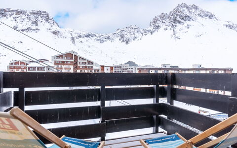 Tignes 340: Sne, Vinter, Fryser, Glacial Landskabsform, Altan, Udendørs Møbler, Is, Alps