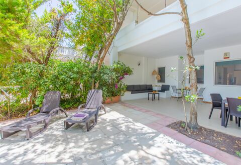 Villa Talise: Møbel, Plante, Stol, Bord, Gul, Indretning, Bygning, Stueplante, Couch, Blomsterkrukke