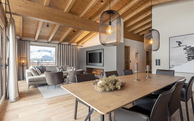 Feriebolig:&nbsp;Penthouse mit 3 Schlafzimmern & Kamin 400.5