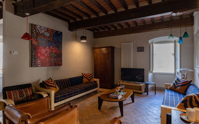Living room and dining room