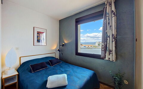Le Barcarès 966: Møbel, Soveværelse, Etage, Indretning, Seng, Værelse, Sengetøj, Lejlighed, Sengetøj, Bed Frame