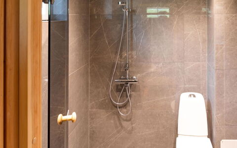 Saana 4: Gulvbelægning, Badeværelse, Væg, Sanitærarmatur, Etage, Træ, Indretning, Brusehoved, Vvs, Toilet