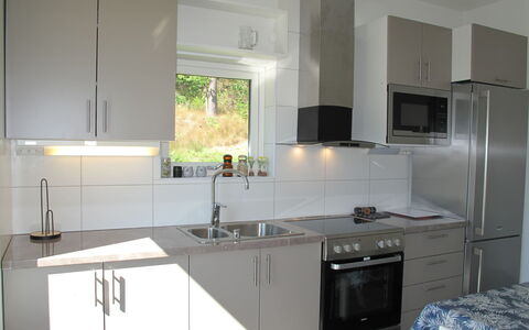 Stegeborg Sjöstugan: Countertop, Cabinetry, Køkkenvask, Tap, Håndvask, Ejendom, Køkken, Plante, Sanitærarmatur, Komfur